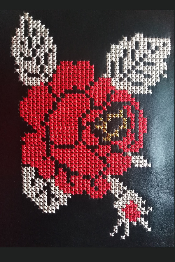 machine embroidery design Rose cross-stitch